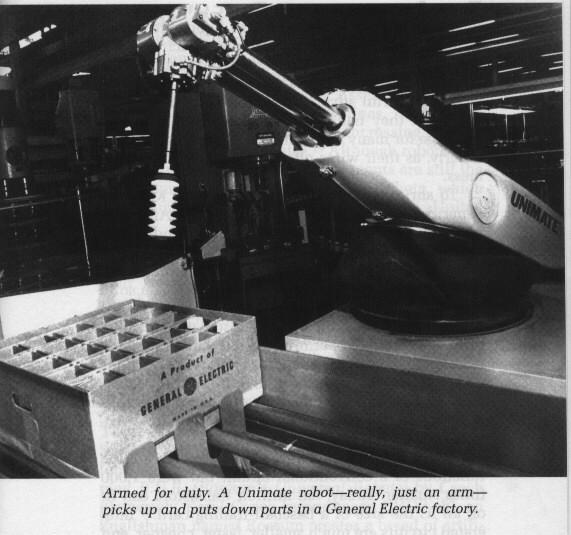 1962 Pierwsze ramię robota przemysłowego - Unimation.