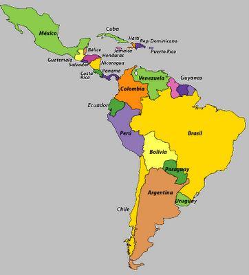 hiszpańskojęzyczne mapa De dónde eres?
