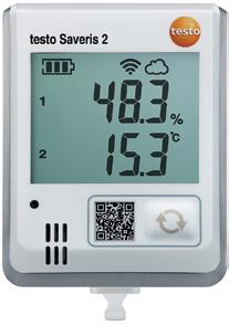 Rejestratory danych testo Saveris 2 niezawodnie rejestrują temperaturę i wilgotność w określnych ostępach czasu oraz przekazują wartości pomiarów bezpośrednio przez sieć bezprzewodową (WLAN) do