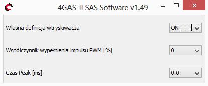 Przydatne, gdy wtryskiwacz gazowy zostanie przypadkowo wyłączony przez użytkownika lub proces autokalibracji zostanie przerwany.