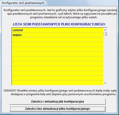 RAPORT STANU SERII POMIAROWEJ Okno raportu serii, przedstawia sumę bądź różnicę wyrażonej znakiem (+/-) aktualnie ważonych produktów wyrażonych w odpowiednich jednostkach.