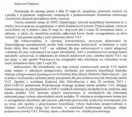 Łódź, dnia 26.06.2017r. ZIM-DZ.3322.2.2017 WYKONAWCY Dotyczy: postępowania, którego przedmiotem jest: Rewitalizacja Obszarowa Centrum Łodzi - Projekt 3 w zakresie ul. J. Tuwima na odc. od ul. J. Kilińskiego do ul.