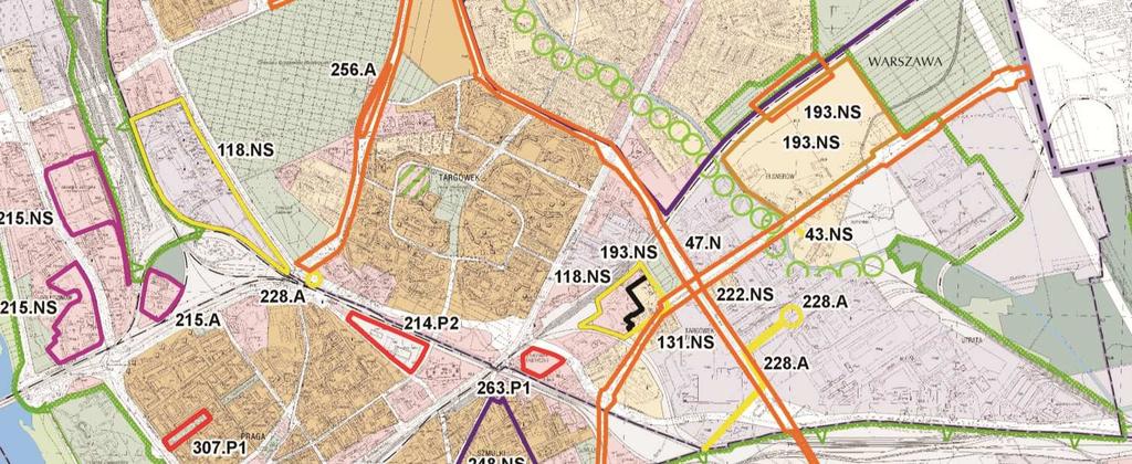 000m 2 NS wnioski niesprzeczne ze Studium: (43) oczyszczalnia w Studium zlokalizowana jest w innym miejscu (2/193) w ramach funkcji U.