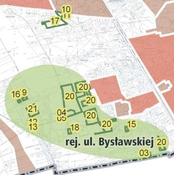 Bysławskiej (11 wniosków) rejon ulicy Wał Miedzeszyński (7 wniosków) rejon ul.