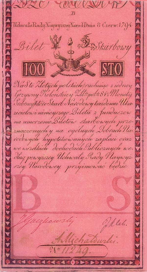 Pierwszy polski pieniądz papierowy Za najstarszy polski pieniądz papierowy uważa się