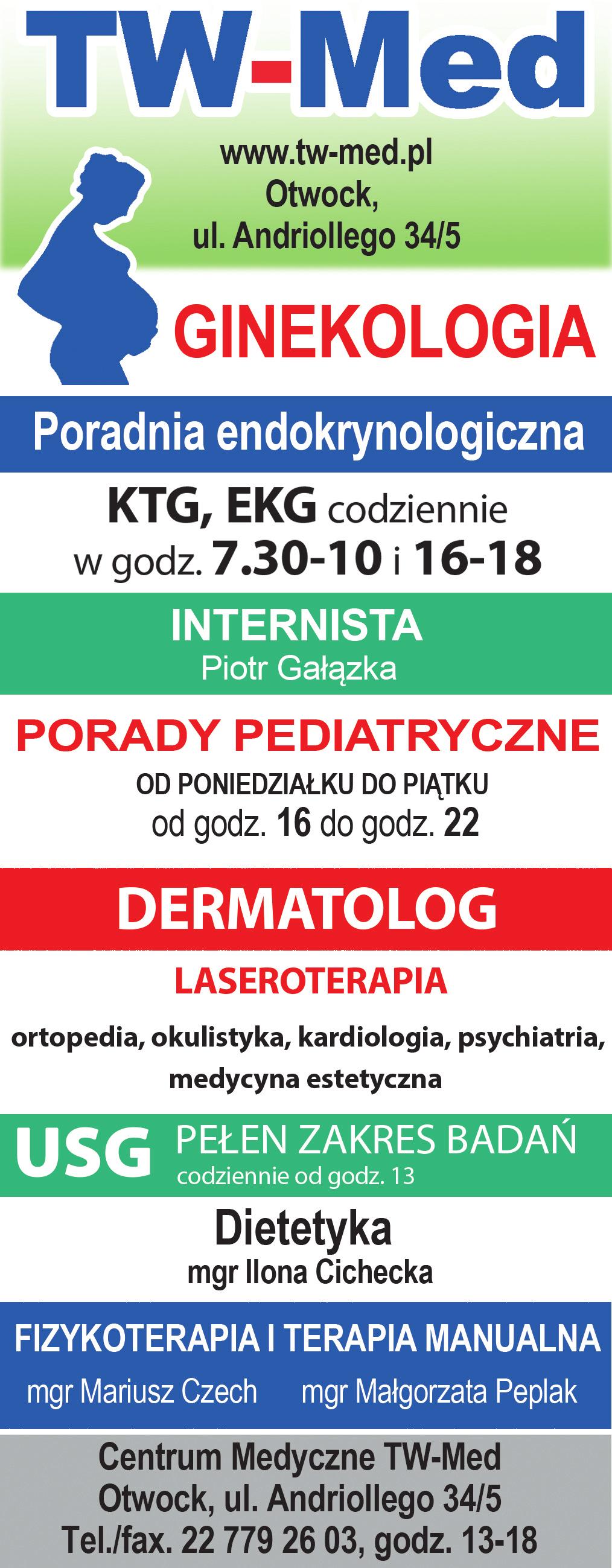 32 usługi ogłoszenia przyjmujemy do czwartku, 10 stycznia, do godz. 15 7-13 stycznia 2019 linia otwocka GabineT okulistyczny SPECJALISTYCZNE CENTRUM REHABILITACJI www.specer.