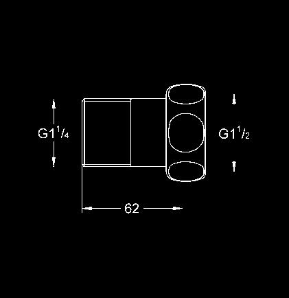 Grohtherm XL 1 35 085 000, 35 086 000 12 426 000 chrom 119,00 ditto, nakrętka, 2 x 1 1/2, gwint zewnętrzny (do