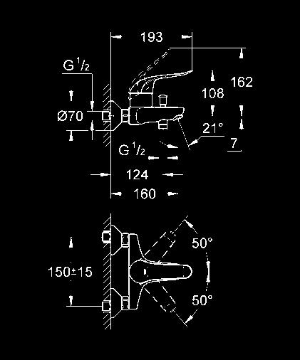 GROHE SilkMove  regulowany ogranicznik strumienia przepływu automatyczny przełącznik: wanna/prysznic perlator zintegrowany zawór zwrotny