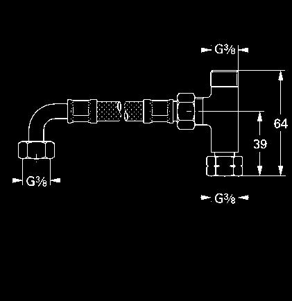 rekomendowane ciśnienie - 1,0 bar 45 704 000 chrom 45,00 wąż przyłączeniowy 300 mm 3/8 x 3/8 47 533 000 chrom 37,00