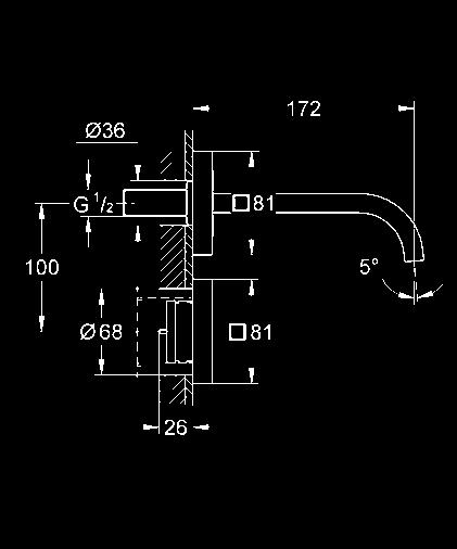 znak CE I klasa głośności według normy DIN 4109 klasa bezpieczeństwa IP 57 36 235 000 chrom 1 125,00 Allure E Elektroniczna bateria do montażu