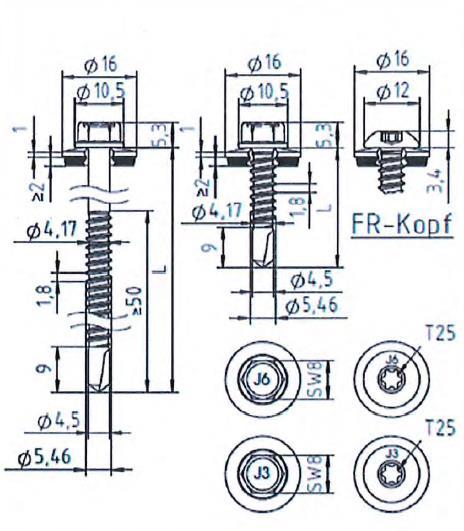 strona 23 Europejskiej Oceny Technicznej S235 do S355 EN 10025-1 EN 10346 HX300LAD do HX460LAD EN 10346 zdolność wiercenia: