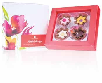 zł Urocze wiosenne pudełko, które w swoim wnętrzu skrywa 4 przepyszne czekoladowe,  1848 FLOWER PRALINES 6