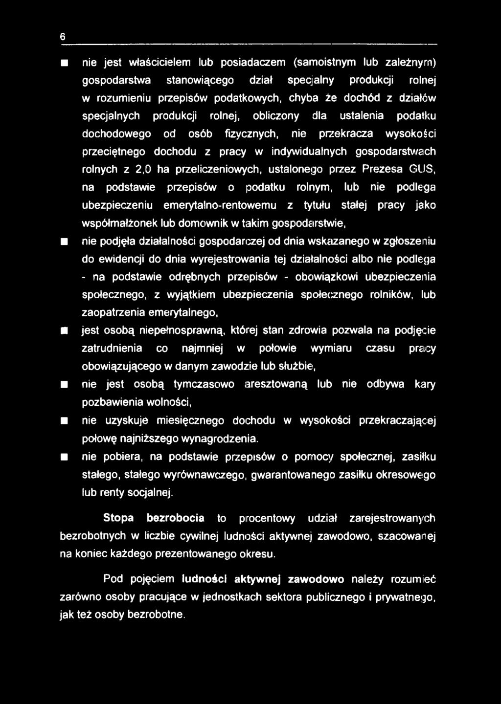 przeliczeniowych, ustalonego przez Prezesa GUS, na podstawie przepisów o podatku rolnym, lub nie podlega ubezpieczeniu emerytalno-rentowemu z tytułu stałej pracy jako współmałżonek lub domownik w