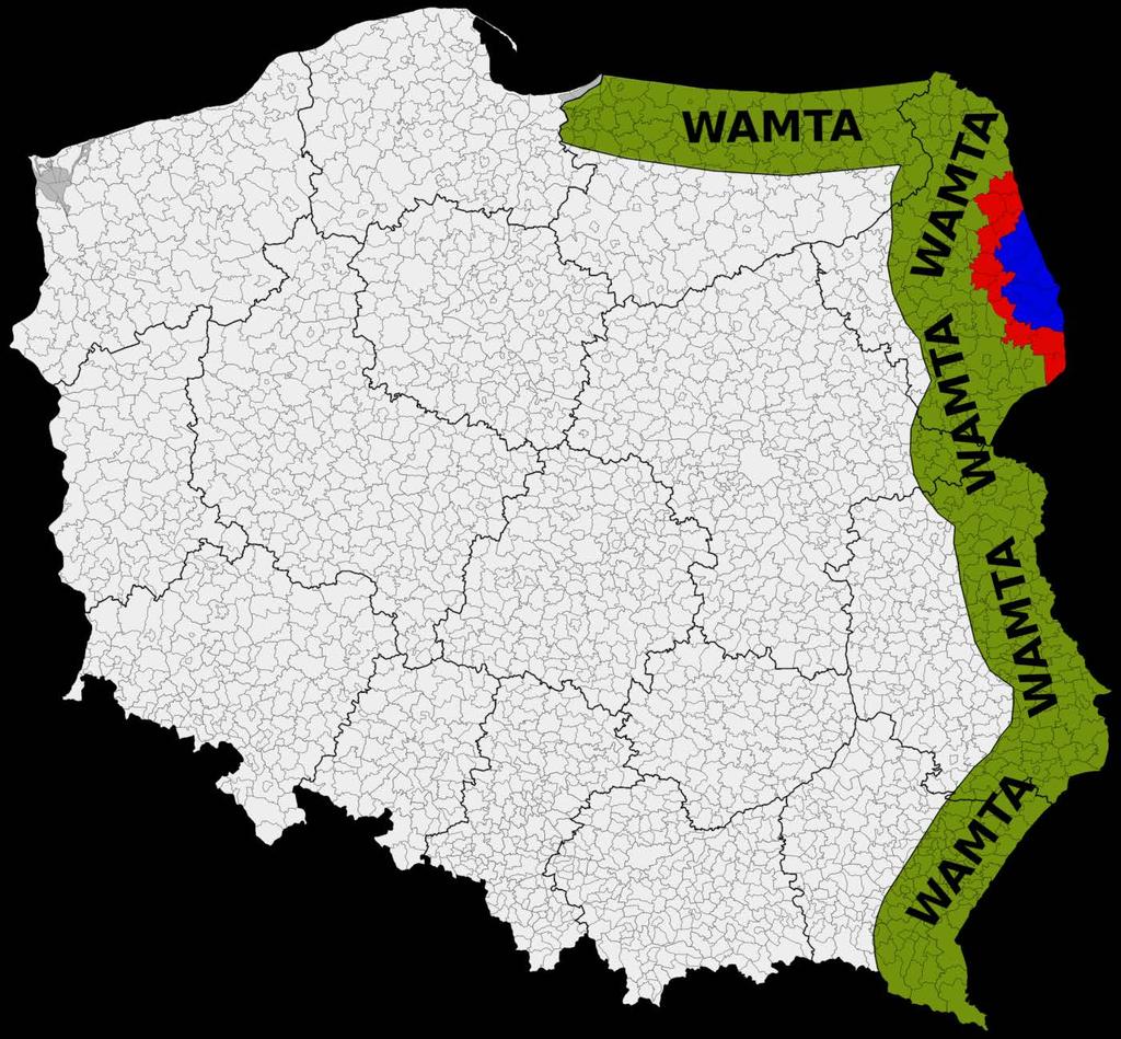 Ochrona przed reintrodukcją Utworzenie w Polsce dodatkowej strefy WAMTA (Wider Area for Medium Term Actions) - zdefiniowana jako