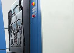 Wyposażenie Szybka reakcja zespołu farbowego i zmiana form drukowych Krótkie zespoły farbowe oraz jednopasmowe prowadzenie farby to typowe cechy charakterystyczne maszyny Rapida.