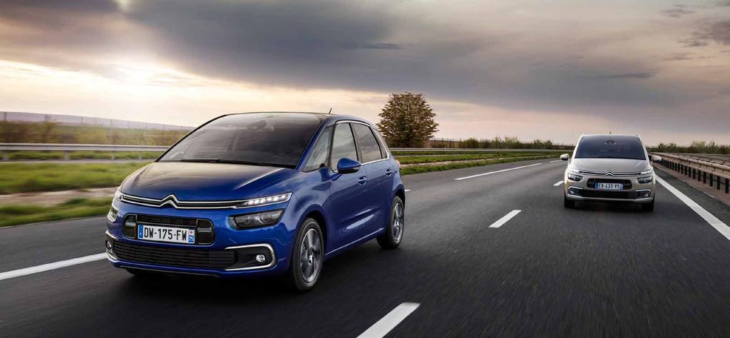 SILNIKI NAJNOWSZEJ GENERACJI Citroëny C4 SpaceTourer i Grand C4 SpaceTourer, wzorcowe w swoim segmencie pod względem oferowanych osiągów, odznaczają się reaktywnym i dynamicznym charakterem,