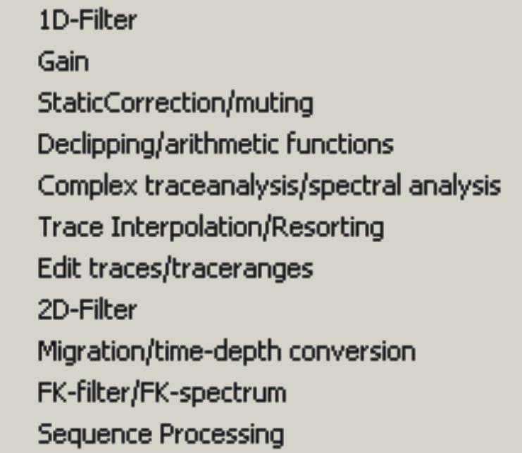 DC removal filtr wyrównujący średni poziom sygnału do zera (korekta prądu stałego), Running Average (RA) filtry uśredniania: 3 x 3, 5 x 5, 7 x 7, 9 x 9, 11 x 11.