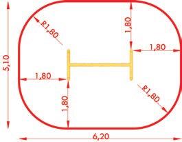 0,55 m 5,45 x 3,55 m