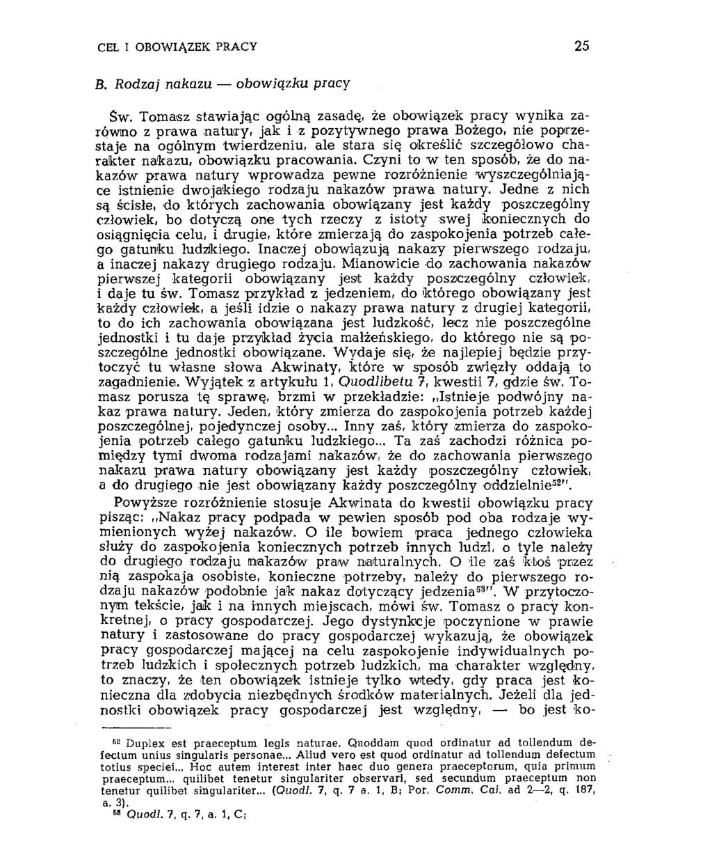 CEL I OBOWIĄZEK PRACY 25 B. Rodzaj nakazu obowiązku pracy Sw.