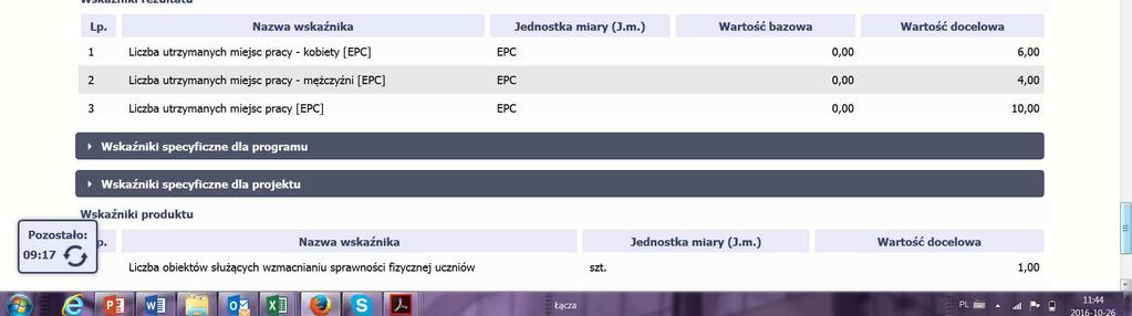 nsowanie projektu zawierający m.in.