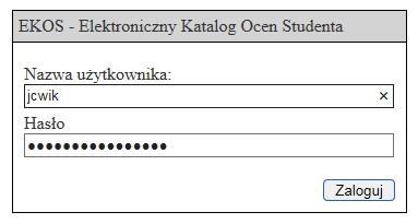 Należy podać nazwę swojego użytkownika z domeny polsl.pl oraz hasło. Obowiązuje login w postaci nazwa_uzytkownika (tzn.