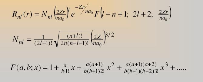 Funkcje radialne Przyk ladowo: R 1s = N 1,0 e Zr a 0