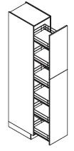 SZAFY WYSOKIE - wysokość korpusu 214,6 cm + cokół (ok 10-15cm), głębokość 58 cm: Spiżarniana z 6 cargo