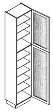WYSOKIE - wysokość korpusu 214,6 cm + cokół (ok 10-15cm), głębokość 34 cm (płytkie): Spiżarniana z 8
