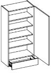 szerokość: 40, 45, 50, 60 cm SZAFKI NADSTAWIANE ŻALUZJOWE - wysokość korpusu 124,5 cm, głębokość 48 cm lub 58 cm: