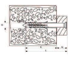 50 50 70 70 [mm] 40 40 60 60 Minimalna grubość podłoża h min [mm] 80 80 80 80 NOŚNOŚĆ W [KN] Beton Cegła pełna 7.5 MPa Rozmiar ø8 ø10 ø8 ø10 [mm] 40 40 60 60 [kn] 1.20 2.00 0.80 1.70 [kn] 0.60 1.00 0.40 0.