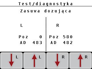 Obsługa QUANTRON-A 4 Przykładowa zasuwa 1. Wywołać menu System/Test > Test/Diagnostyka. 2. Zaznaczyć pozycję menu Zasuwa. 3. Nacisnąć przycisk Enter. Wyświetlacz pokazuje status siłowników/czujników.