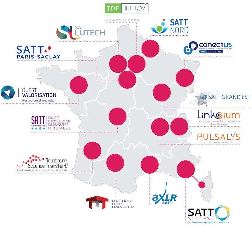 Historia Francja Touluse Tech Transfer (TTT) Po francuskiej inicjatywie krajowej utworzono 14 firm zajmujących się transferem technologii, nazwanych SATT, w celu zwiększenia transferu technologii w