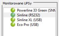 1. Model UPS. Informacja o modelu zasilacza, który podłączony jest do komputera, na którym uruchomione jest oprogramowanie PowerSoft Professional. 2. Firmware.