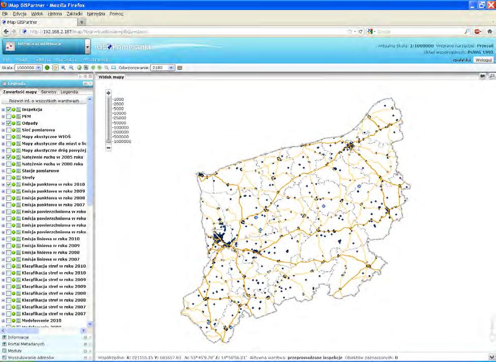 INSPEKCJA integracja informacji Projekt GEOPOMERANIA integruje