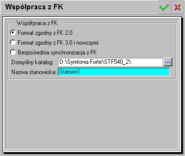 Przygotowanie programu do pracy 31 Wygląd panelu dla tych ustawień jest widoczny na rysunku poniżej. Rys. 2-12 Panel Współpraca z FK przez plik tekstowy.