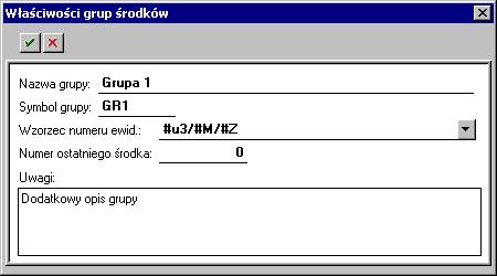 Organizacja grup może być dowolnie dostosowana do struktury firmy. Każdy ze środków trwałych może być włączony do dowolnej liczby grup.