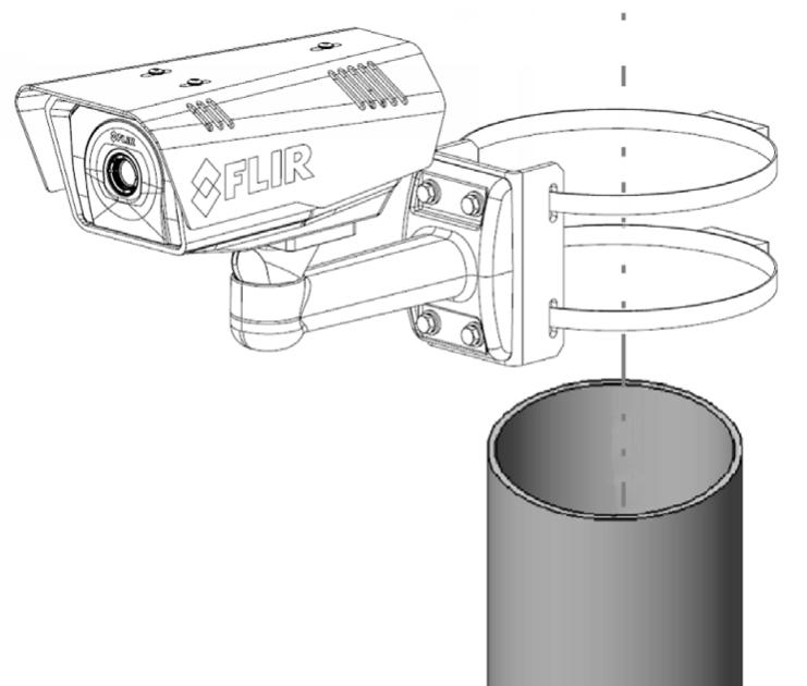 Montaż kamer z serii FC-S Uchwyt do montażu na ścianie z przepustem kablowym (4129742) Zestaw zawiera uszczelkę i klucz imbusowy do dostosowania