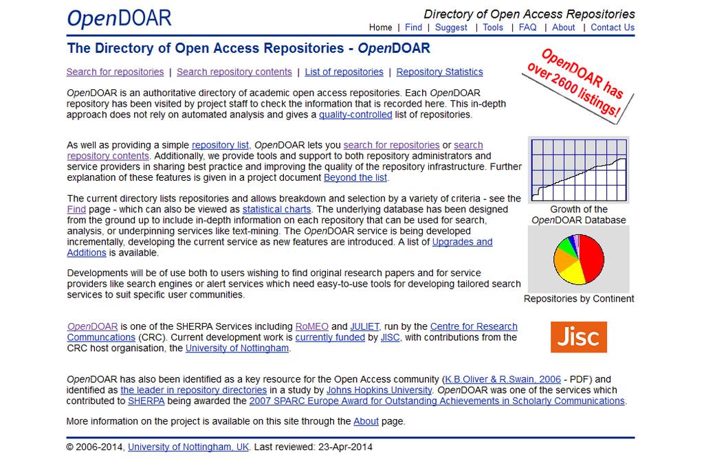 Otwarte repozytoria OpenDOAR www.