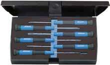 Kolorowy kod rodzaju końcówki W kasecie z tworzywa sztucznego Dwukolorowa wkładka z tworzywa sztucznego umożliwia kontrolę kompletności systemem "Check-Tool-System 165 TX-06 DO ELEKTRONIKI