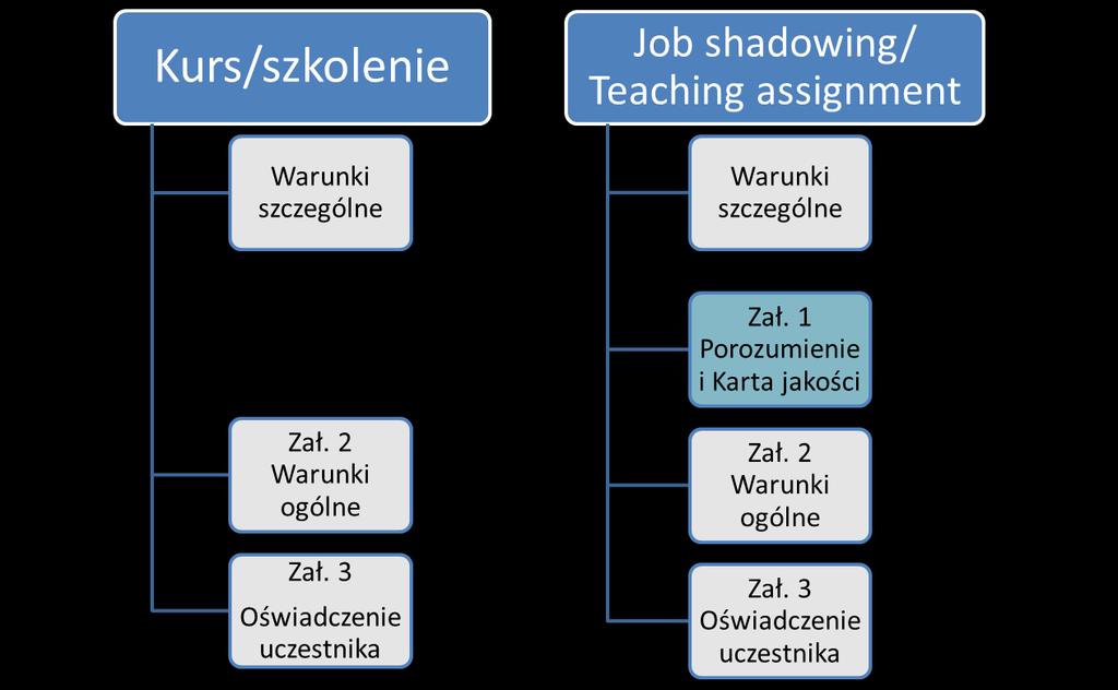 W ZALEŻNOŚCI OD TYPU WYJAZDU, KTÓREGO