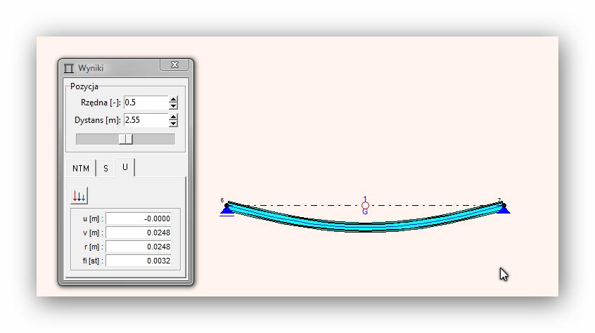 - zostaną wprowadzone stężenie tak więc L c = 700mm λ f = k c L c i f, z λ = 0,94 700 46,07 86,39 =0,40 λ co M c, Rd M y, Ed =0,5 85,63 37,0 =0,68 Warunek jest spełniony, sprawdzany