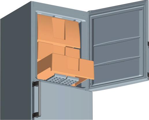 IT 52 FUNZIONI E POSSIBILITÀ VARIE Accessori Cassetta del ghiaccio Per rimuovere la cassetta del ghiaccio, tirare la cassetta del congelatore superiore il più possibile, quindi estrarre la cassetta