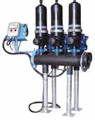 Filtry dyskowe automatyczne Automatyczne filtry Rotodisk posiadają specjalny mechaniczno-hydrauliczny system do automatycznego płukania przez co stają się bezobsługowe i wyraźnie poprawiają