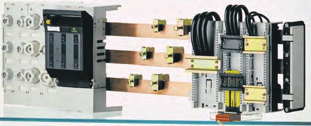 Bezpośredni montaż na szynach zapewnia niskie straty mocy i łatwą eksploatację. System jest dostosowany do szyn o grubości 5 i 10 mm oraz szerokości 20 i 30 mm.