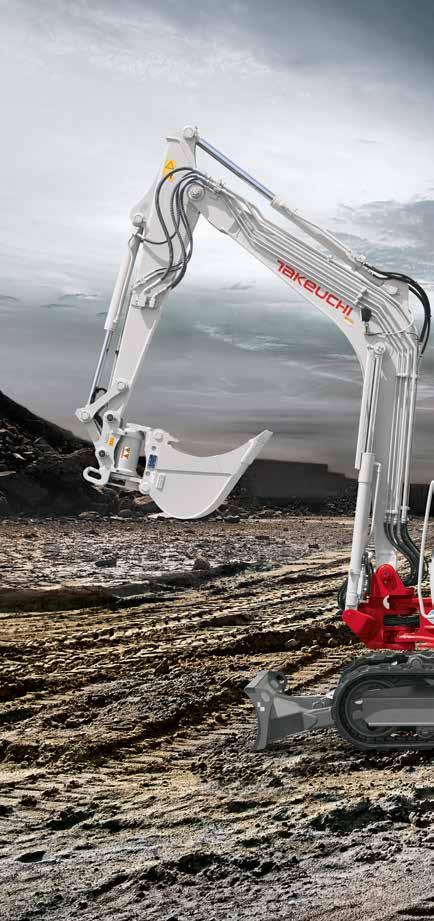 WYPOSAŻENIE STANDARDOWE KOPARKI TB 290 WYPOSAŻENIE ROBOCZE pierwsza, druga, trzecia i czwarta dodatkowa linia hydrauliczna, kompletnie rozmieszczone wraz z przyłączami na ramieniu łyżki pierwsza,