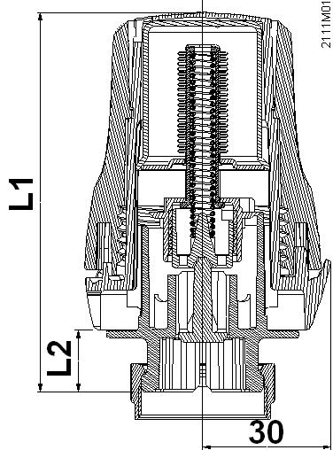 Wymiary RTN51 Położenie L1 L2 84,9