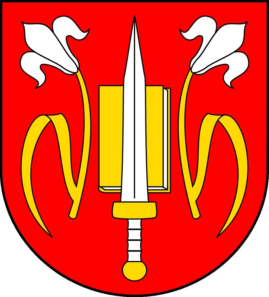 Załącznik 1: Kolorowy rysunek projektu herbu gminy Rzekuń C: 0%, M: 15%, Y: 100%, K: 0% C: