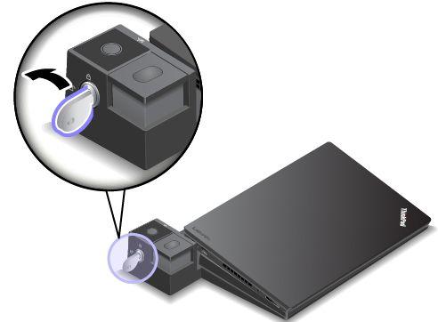 Odłączanie stacji dokującej ThinkPad Aby odłączyć komputer od stacji dokującej ThinkPad: Informacja: Funkcja ThinkPad Basic Dock nie ma blokady systemowej. 1.