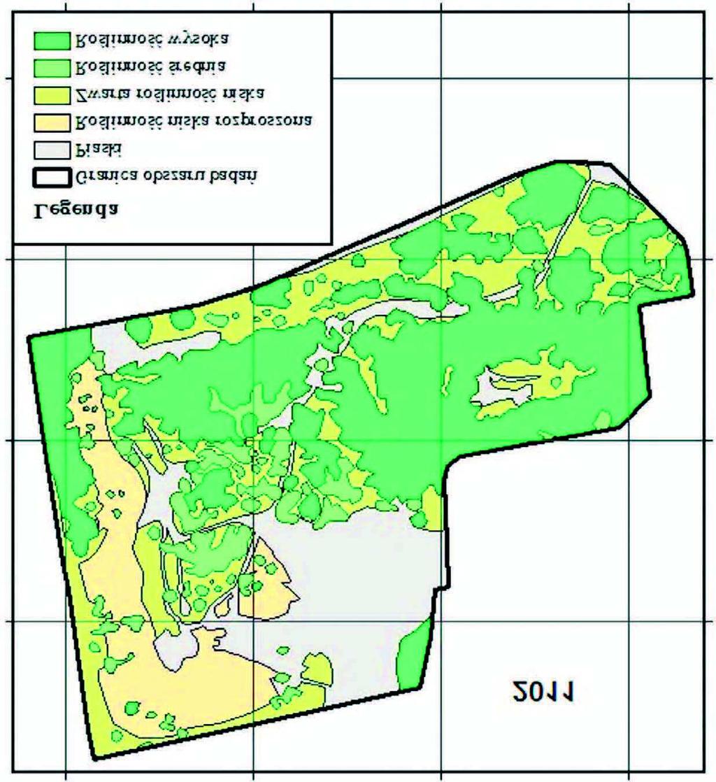 127 e) 2011 Legenda Granica obszaru badań Piaski Roślinność niska rozproszona Zwarta roślinność niska