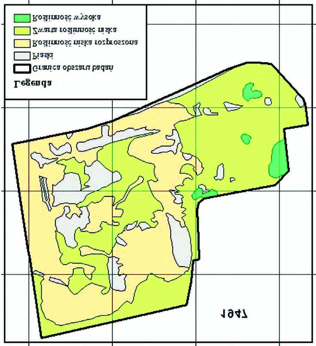 a) 1947 Legenda Granica obszaru badań Piaski Roślinność niska rozproszona Zwarta roślinność niska Roślinność wysoka Ryc. 3.